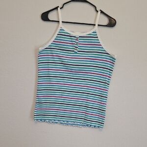 Cat & Jack Blue and White Striped Top